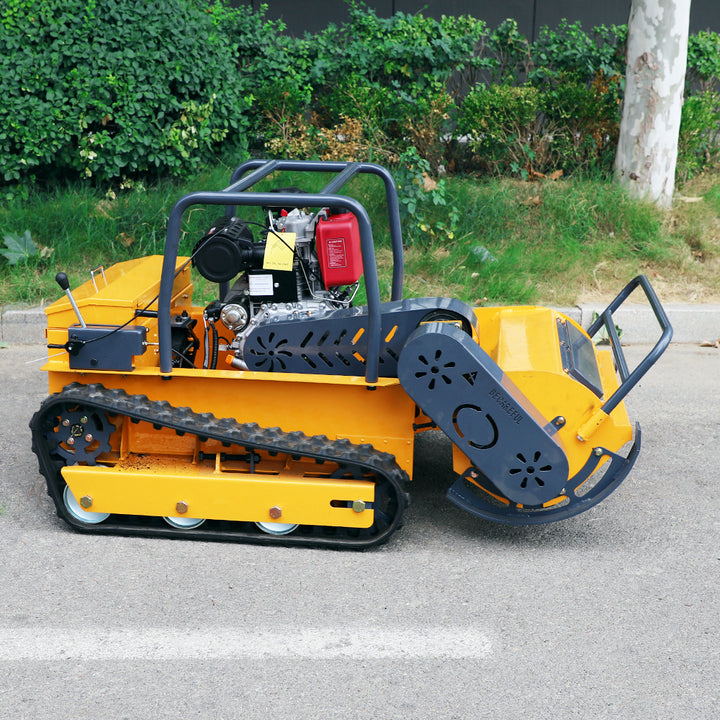 INFRONT Cheapest 15HP Diesel or Gasoline Robot Lawn Mower Remote Start Grass Cutter Flail Track Mowers CE