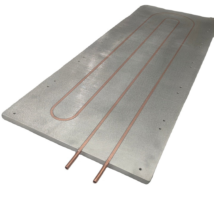 Custom Liquid Cooling Heatsink Aluminum Cold Plate with Cooper Tubes Water Cooling Plate