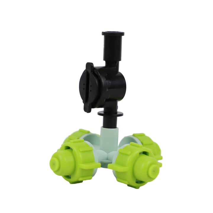Hanging Type Low Pressure 4 Way Spray Nozzle Mist Spray Nozzle Garden Sprinkler Mist Nozzle Kit