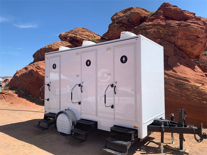 Movable Luxury Customized Used Outdoor Prefab Mobile Portable Restroom Trailer Toilet VIP With Shower Toilet Function