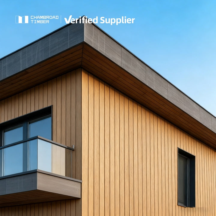 Outdoor Waterproof Timber Wall Cladding with 5-Year Warranty for Weather-Resistant Facades Homes Public Spaces Commercial Areas
