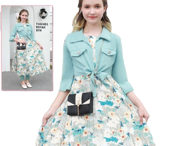 Summer fashion high quality dresses for baby girl kids clothing