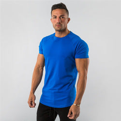 95%cotton 5% elastane custom private logo fitness gym wear sports apparel plain blank men T Shirt