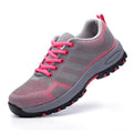 womens steel toe anti smashing and anti piercing working safety shoes hiking shoes light weight safety shoes