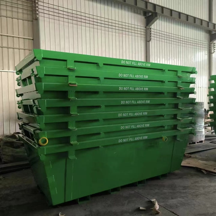 6 Cubic 6m Front Load Construction Trailer Dumpster Skip Bins Crap Metal Waste Management Bin for Home Use Scrap Metal Bin