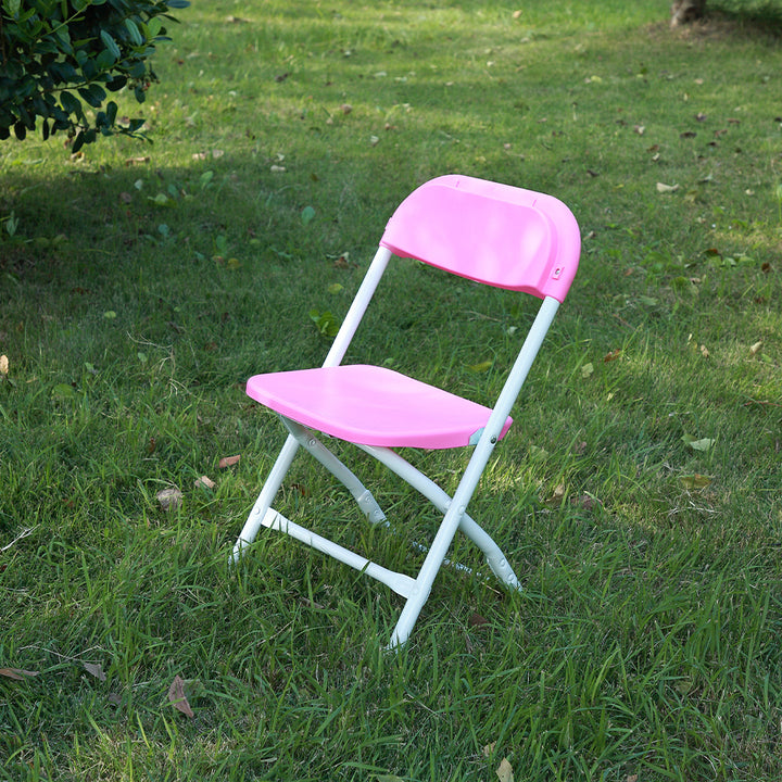 Modern Kids Children Wedding Chairs Stackable Foldable White Folding Outdoor Furniture Plastic Steel Chair for Event