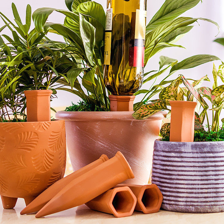 New 4 Pack Watering Drip for Travel Lazy Terracotta Watering Spike for Plant Indoor Watering Device for Home