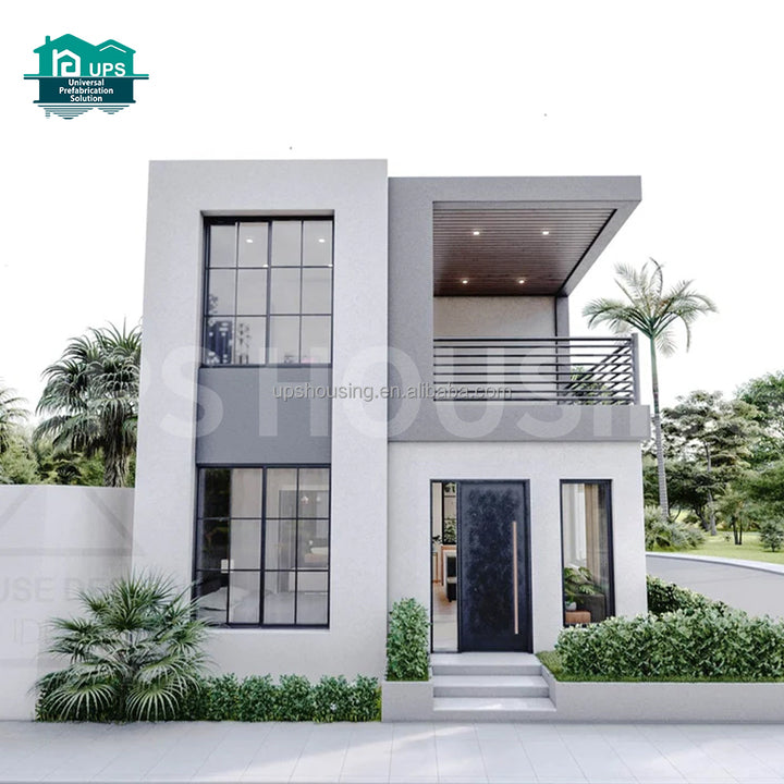2025 econel Luxury Modern Prefab Cement Panel +foam House Light Steel Econel Panel House