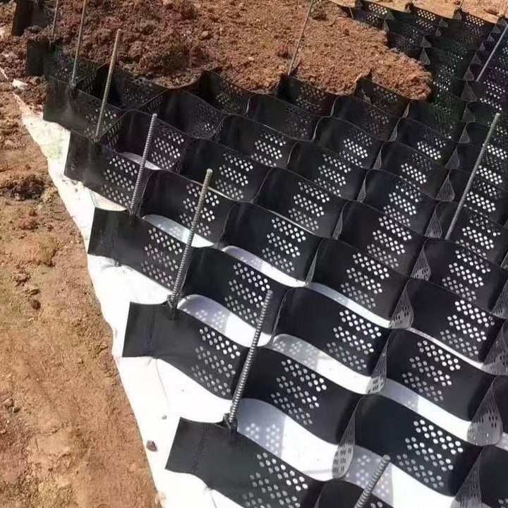 HDPE honeycomb geogrid retaining wall geogrid, used for slope soil protection