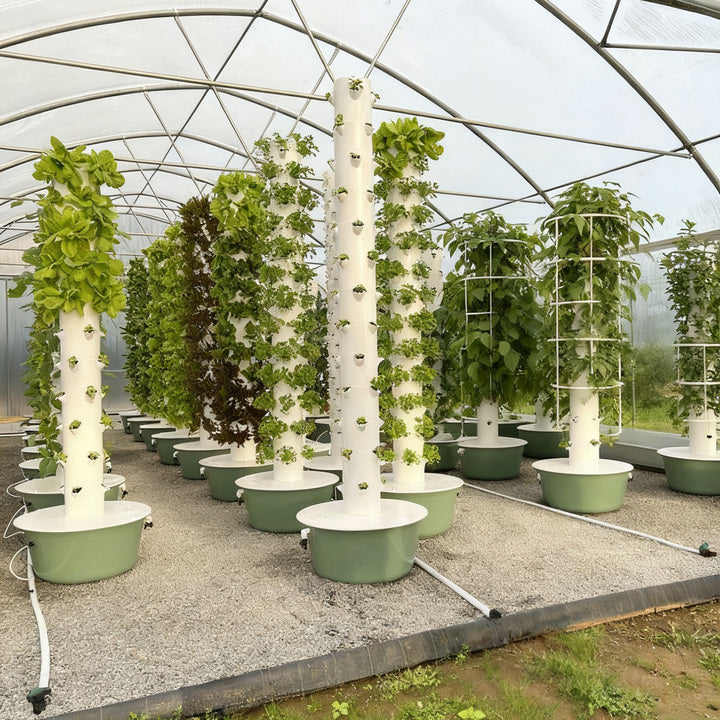 Vegetables Flowers Vertical Farming Hydroponic Tower Aeroponics Tower with Grow Light Growing Hydroponics System for Plants