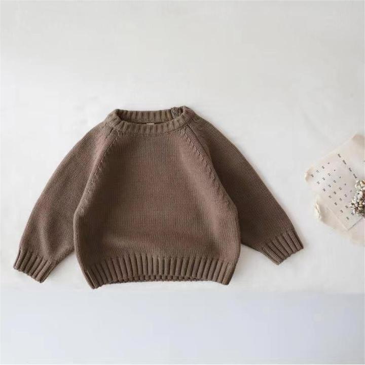 Wholesale Winter Toddler Knitwear Kids Cotton Wool Sweaters for Boys Girls Casual Style Solid Pattern Warm Features for Newborns