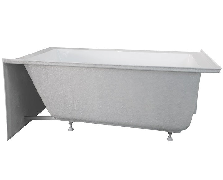 Simple Bathroom Shower Enclosure Adults Apron Soaking Bathtub Shower Room White Acrylic Bath Tub
