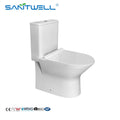 Wholesale Sanitary Ware Dual Flush Two Piece Ceramic WC Toilets Rimless commends For Bathroom