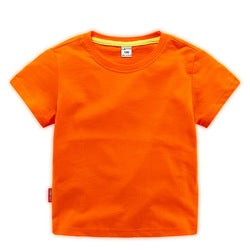 JL0517A Wholesale High Quality Boys T-Shirts 100%Cotton Plain T Shirt Kids Custom LOGO White  T Shirts For Children