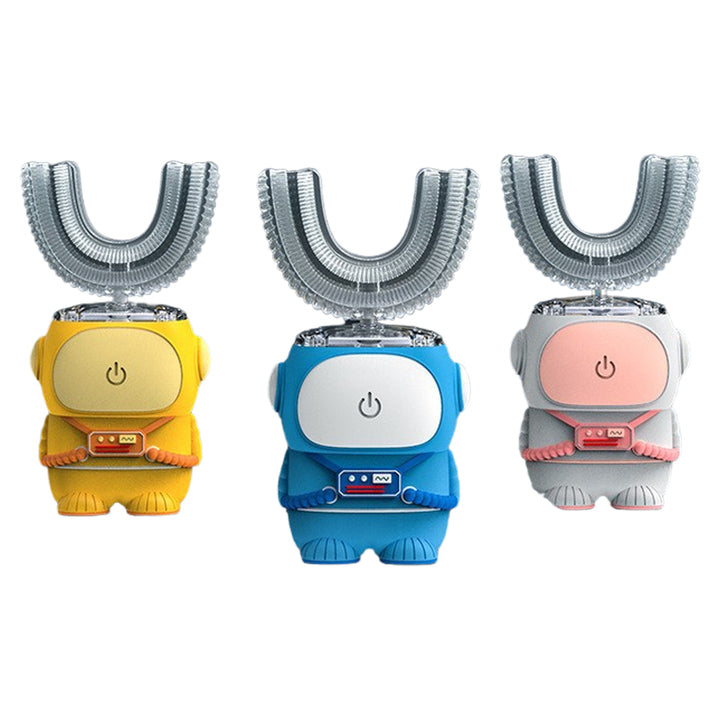 Ultrasonic Electric U-Shaped Toothbrush for Kids IPX7 Waterproof Five Cleaning Modes Smart Reminder 360 Electric Toothbrush