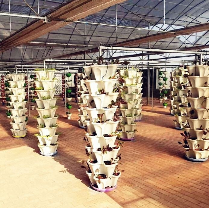 Plastic Flower Pot Vertical Tower Garden System for Vegetables