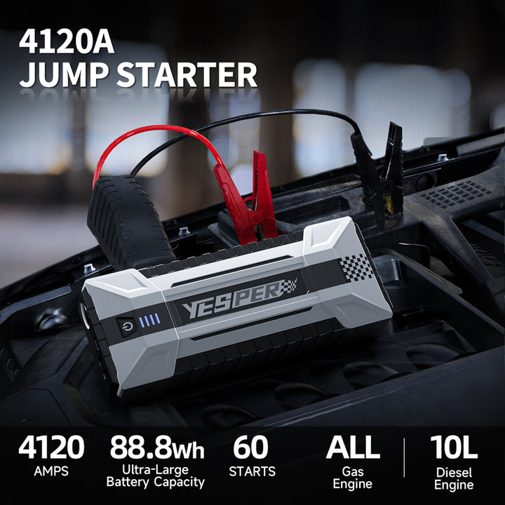 Factory Sale Multi-Functional LED Light 24000mAh Jump Starter Power Bank Car Booster