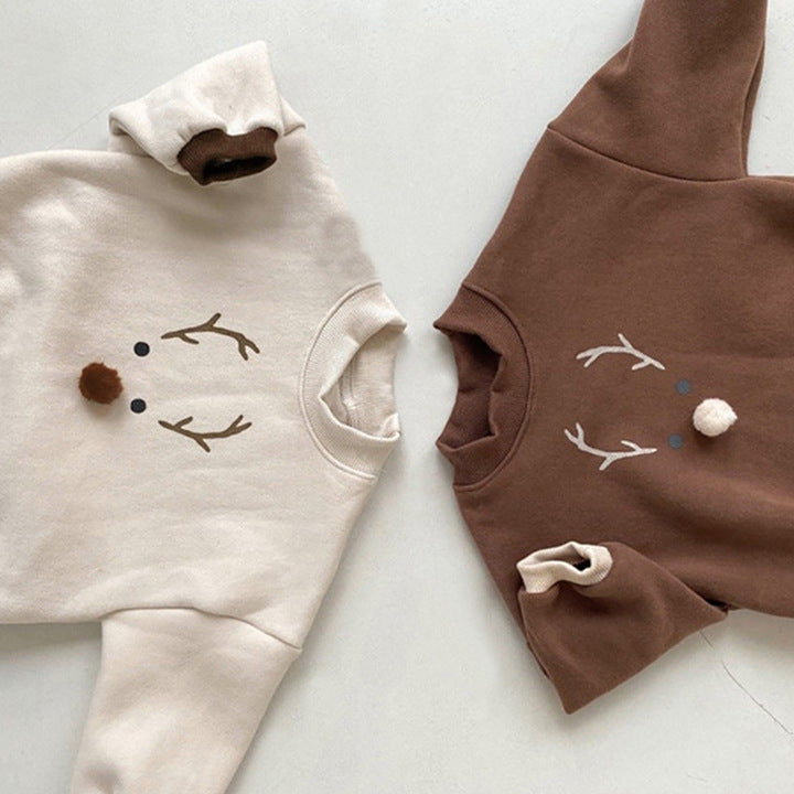 Autumn Winter Newborn Infant Toddler Boys Girls Clothes Casual Christmas Long Sleeve O-Neck Sherpa Unisex Baby Bodysuit