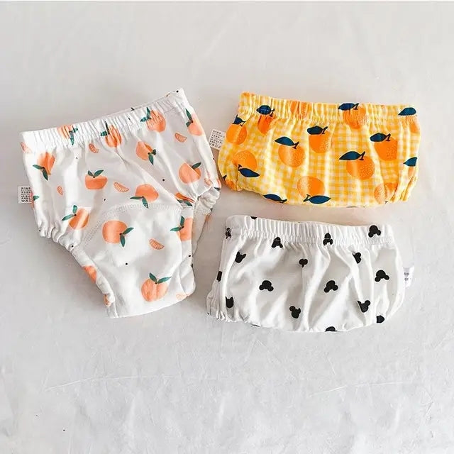 Absorption Toddler Potty Training Underwear 100% Cotton Toilet Training Pants Leakproof Reusable Toddler Panties Pee Pants