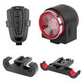 Multifunctional USB Bicycle Tail Light Remote Control Smart Bike Alarm Lock LED Light Source PC Material Rear Mount
