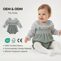 OEM ODM Autumn Infant Girls Cotton Romper Newborn Baby Flower Printed Bodysuits Long Sleeve Toddlers Clothes