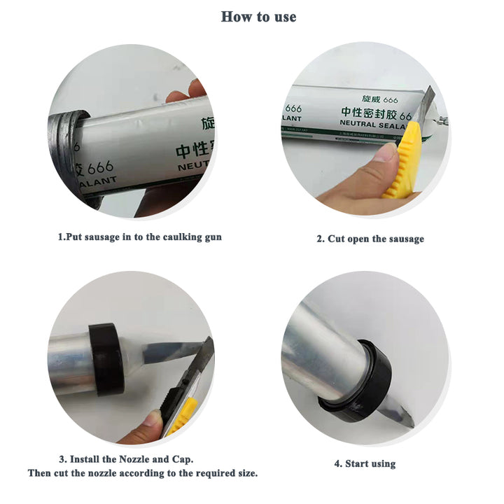 SV666 Factory Price No Smell 600ml PVC Pipe Oem One Conponent Waterproof Neutral Silicone Cure Silicon Sealant for Window & Door