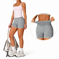 GH Custom Logo Women Sand Washed Yoga Shorts Seamless High Waist Sports Fitness Shorts