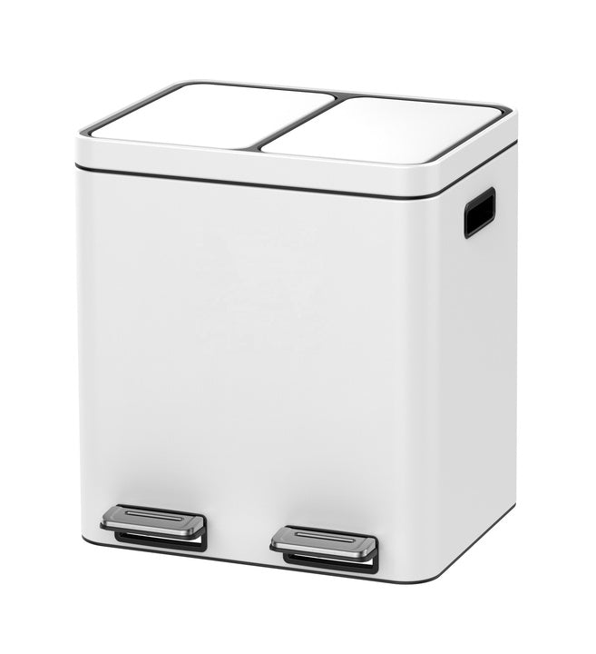 Innovative Modern Dual Compartments 30L Household Recycling Trash Can Kitchen Waste Bin