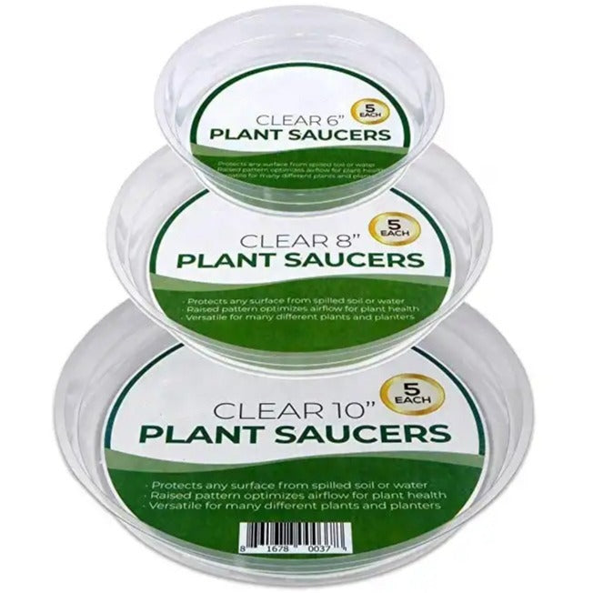 12 Inch Plant Saucer Durable Plastic Plant Drip Trays for Indoors Clear Plastic Flower Plant Pot Saucer Made of Thicker Stronger
