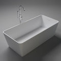 Yucci Free Standing Bath Tub Solid Surface Acrylic Stone Bath Tub Resin Stone Bathtub