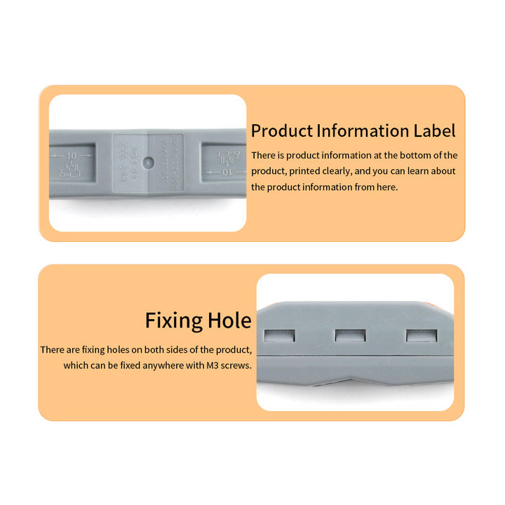 DIY GO Compact Electrical Cable Push/Plug in Quick Connector Spring Lever Splice Fast Wire Connectors Terminal Block 222 223