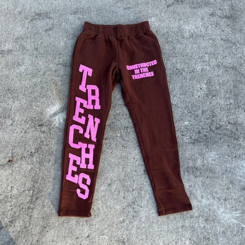 2023 Custom pants screen printing track pants cotton Puff Print Sweatpants men's pants & trousers