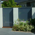 Modern Yard Steel Vertical Louver Style Ventilated Privacy Fence Panel for Decks