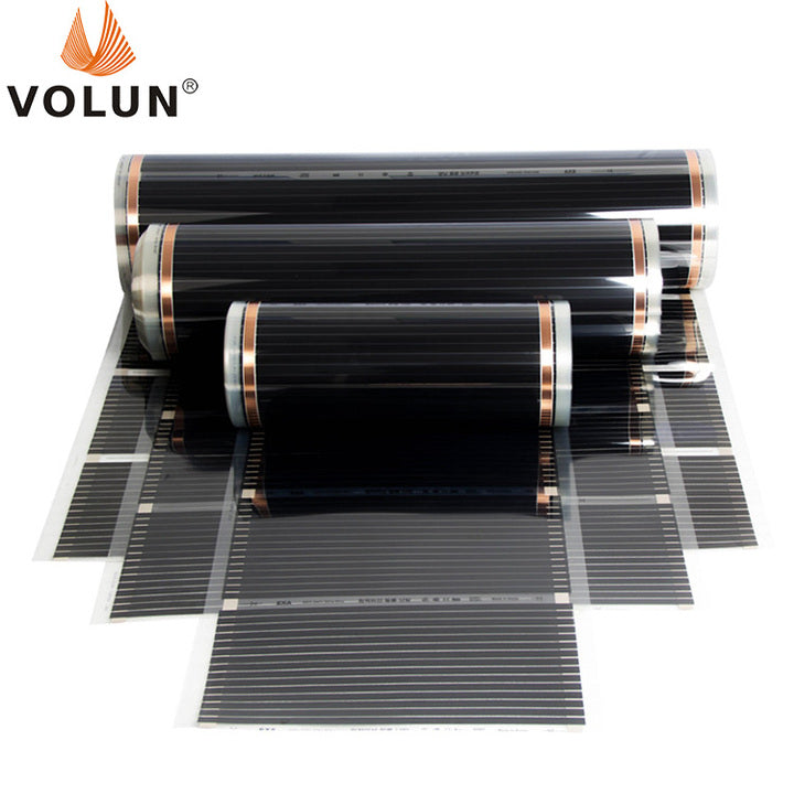 80W Per square Meter AC220V 50cm Wide Carbon Heating Film Far Infrared Radiant Electric Heat Membrane Underfloor Heating