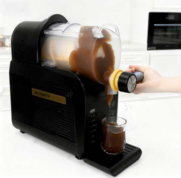 New Electric Household Use Automatic Slush Machine 1.8L Capacity Compressor Ice Maker 6 Drink Modes 20-60min Preparation Time