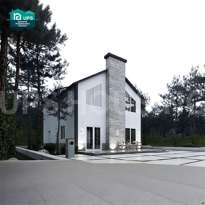 UPS Earthquake-Proof Sandwich Panel Prefab Houses Modern Design 50sqm Luxury Prefab Office Container House Bedroom Mall Living