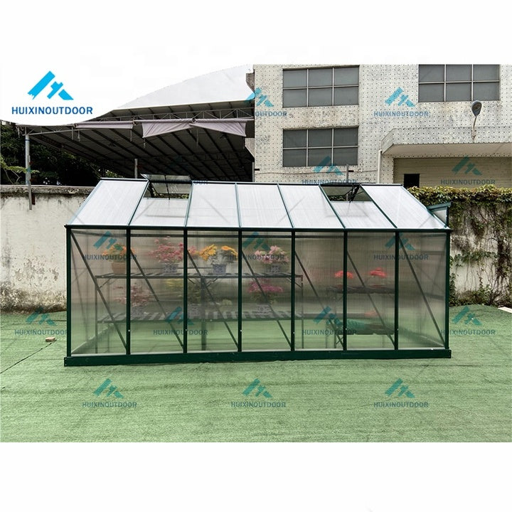 Factory Direct Modern Aluminum Frame Polycarbonate Greenhouse Easily Assembled Rot Proof & Waterproof for Plants