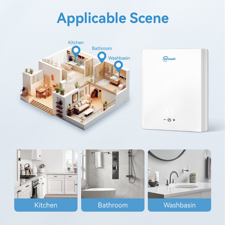 3.5/4.5/5.5kW Household Kitchen Bathroom Car RV Caravan Camping Shower Hot Water Heater Instant Electric Geyser