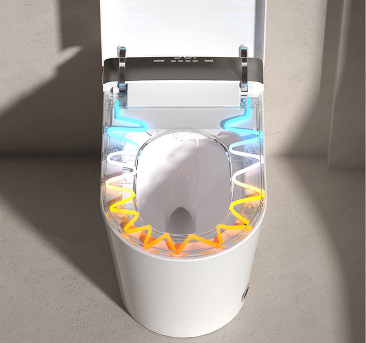 Floor Mounted WC Intelligent Toilet Automatic Operation S-trap Drainage Heated Seat Remote Control One Piece Smart Bidet Toilet