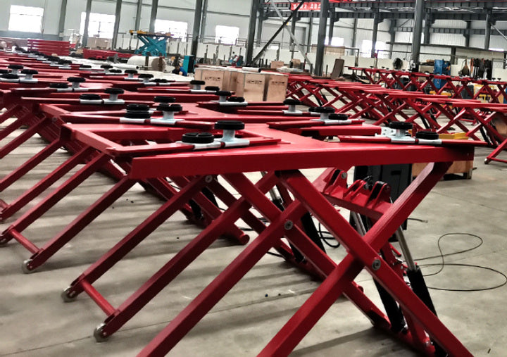 CE Approved Scissor Design Double Cylinder Hydraulic Car Lift 220V/380V Car Repair Center-Mage Brand 12 Months Warranty Model