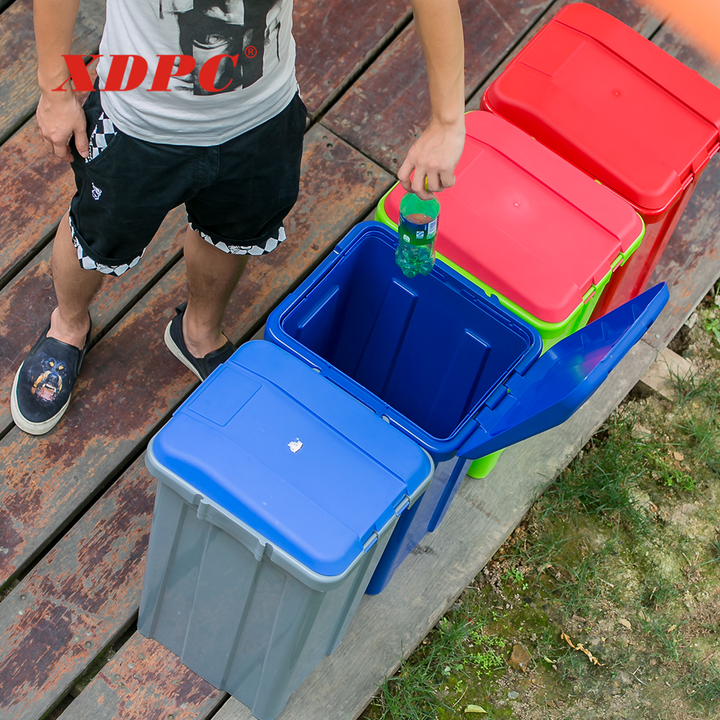 Different Waste Collection 50l Classified Plastic Rubbish Trash Bin