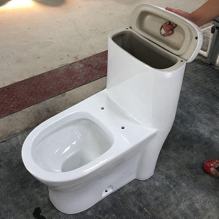 Bathroom Sanitary Ware Ceramic Dual-Flush Modern One-piece Toilet Bowl Seat with P-trap/S-trap Drainage