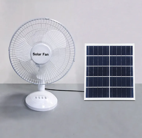 16 18 Inch Solar Outdoor Energy Fan USB Rechargeable Battery Electric Solar Powered Standing Fan With Panel and Battery for Home