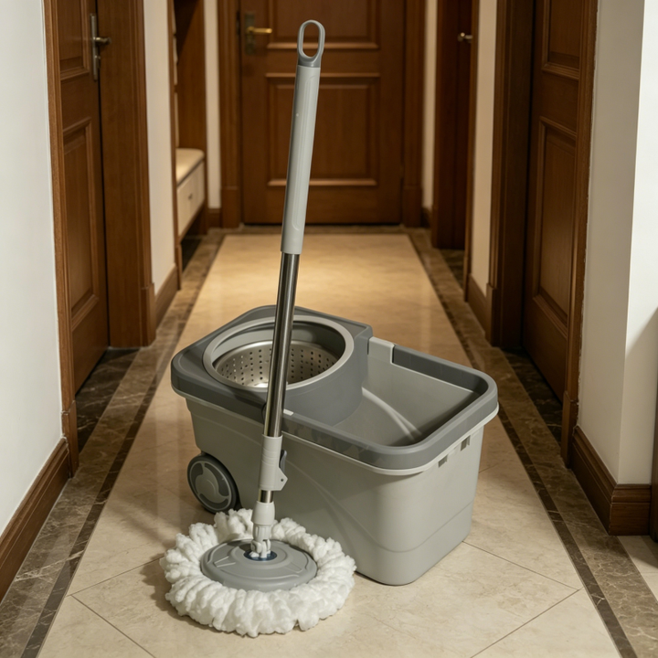 Mop and Bucket Set 360 Degree Rotating Mop Bucket Microfiber Easy Clean Home Cleaner for Fast Floor Cleaning Kitchen Bathroom