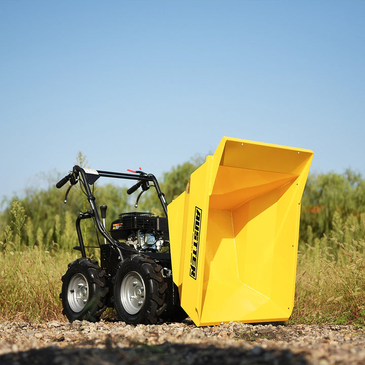 AUSTTER Loading 300Kg Self-propelled 4x4 6.5hp Gas Petrol Engine Powered Truck Mini Dumper Wheel Barrow for Building Site