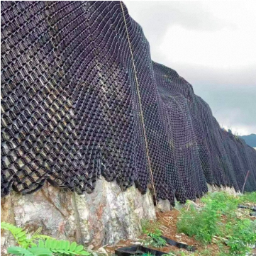 HDPE honeycomb geogrid retaining wall geogrid, used for slope soil protection