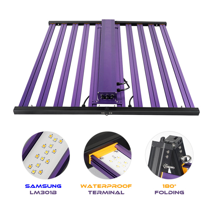 3.0umol/j Europe Stock Meijiu Uv Ir Dimmable 700W 1000W Full Spectrum UV IR Samsung Foldable Ip65 Lm301h EVO Led Grow Light