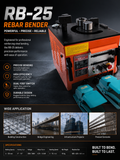 OKEY RB-25 Electric Semi-Automated Rebar Bender for Stirrup Making Construction Building Materials Processing From Zhejiang