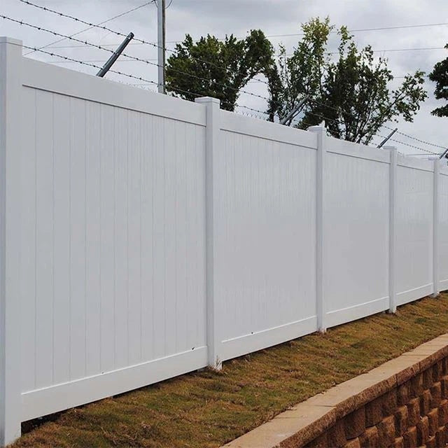 Plastic Vinyl 6*8 ft White PVC Full Privacy Fence/ Vinyl Fencing 8 ft Panels for Outdoor & Garden, Vinyl Fencing Trellis Gates