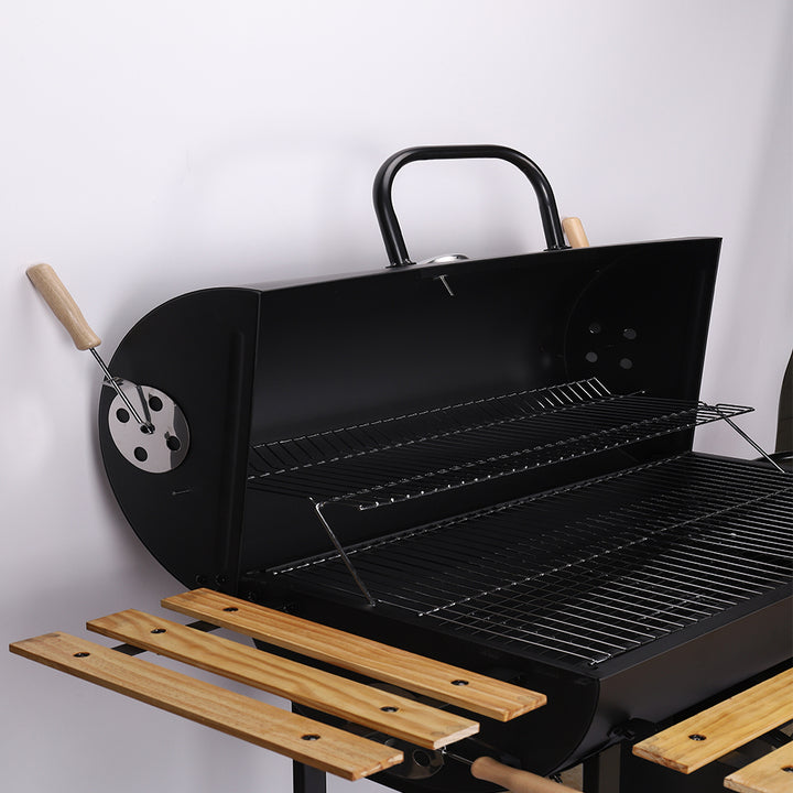 Europe Standard Smokeless Outdoor Chicken Grills Trolley Portable Wood Pellet Stove Korean Bbq Tables for Restaurant